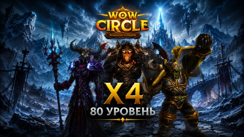 Аккаунты wowcircle x4(лич)с персонажем 80 лвл + почта